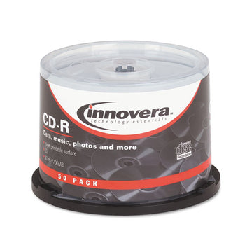 Innovera® Cd-r Inkjet Printable Recordable Disc, 700 Mb-80 Min, 52x, Spindle, Matte White, 100-pack freeshipping - TVN Wholesale